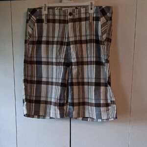 Nautica Men's Plaid Shorts - Blue and Brown